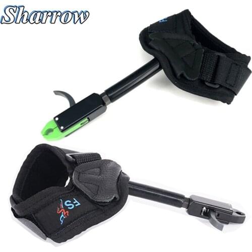 Archery Compound Bow Release Shooting Arrow Trigger Caliper Aid Durable Strength Saving Trigger Wristband For Bow and Arrow