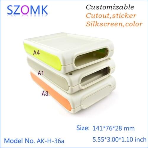 Szomk diy new plastic box for electronic project (1 pcs) 141*76*28mm plastic case project box screened enclosure junction box