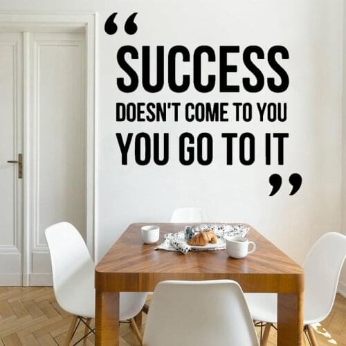 Living Room Wall Sticker Sentences Phrases Vinyl Decals Company Office School Wall Decor Removable Home Decoration Success Quote