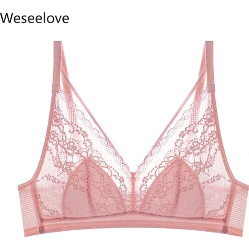 Weseelove Ladies Bra Fashion Sexy for Women Sexy Bra Push Up Bralette Lace Lingerie Thin Beautiful Underwear Free Shipping B28-3