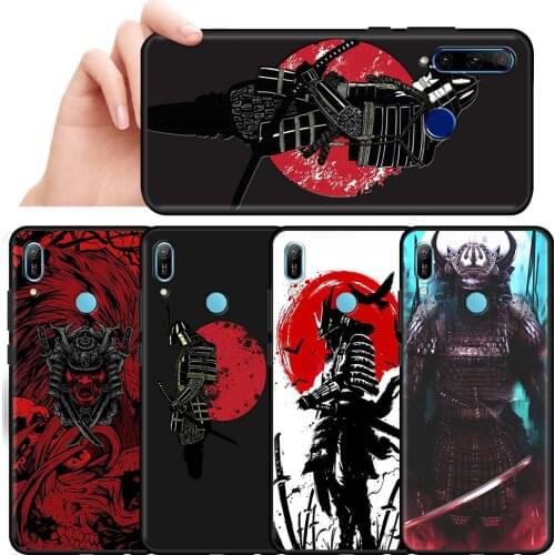 The samurai Japan Cover for Huawei Y6 Y7 Y9 2019 Honor 9X Pro 20 Lite Play 9A 8X 30i Y6p Y8s Y8p 9S 8S 10 Phone Case Shell