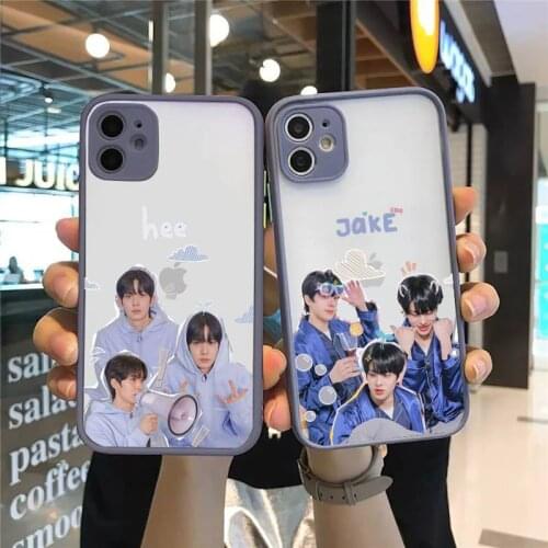 Enhypen kpop Camera Protection Bumper Phone Case For iPhone 12 11 Pro XS Max XR X 8 7 Plus Translucent Matte Shockproof Cover