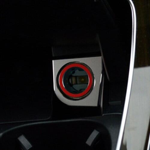 Cigarette Lighter Sequins Decoration Cover Trim 2Pcs For Mercedes Benz C Class W205 GLC X253 2015-2018 Aluminum Alloy