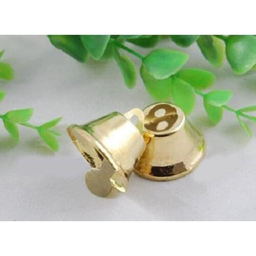 Golden retro bells For Home Wedding Party DIY Handmade Jewelry Campanula Accessories Christmas Tree craft gift Ornaments Wh