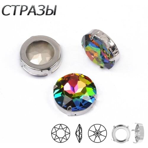 001VM Rainbow Vitrail Medium Top Quality K9 Pointed Back Strass Crystal Sew on Rhinestones Wholesale Suppliers for Garment