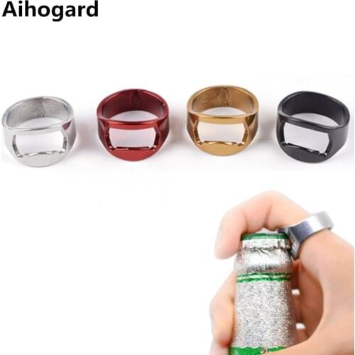 1pcs 22mm Mini Bottle Opener Stainless Steel Finger Ring Ring-shape Bottle Beer Cap Opening Remover Kitchen Gadgets Bar Tools