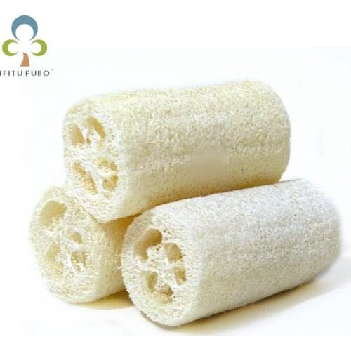 3pcs / lot natural loofah bath shower sponge spa body wash basin keratin plant bath massage sponge LYQ