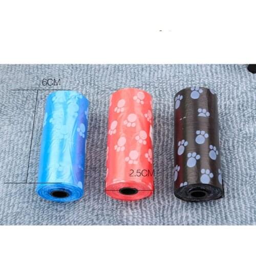 5pcs Pet supplies printed garbage bags cat poop bags dogs pick up poop bags go out cleaning pick up poop bags dog accessories