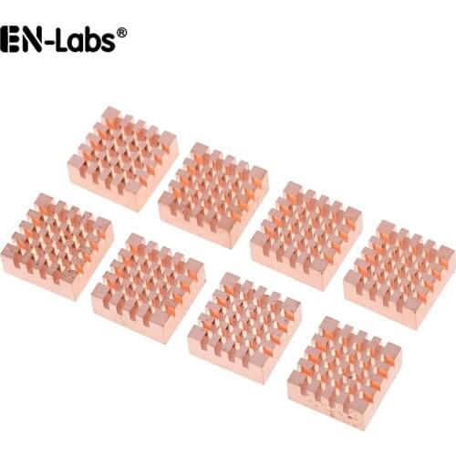 8PCS Copper Radiator RAM Heatsink Graphics Card Cooler Heat Sink w/Thermal Adhesive Tape Memory GPU VGA DDR MOS Chipset Heating