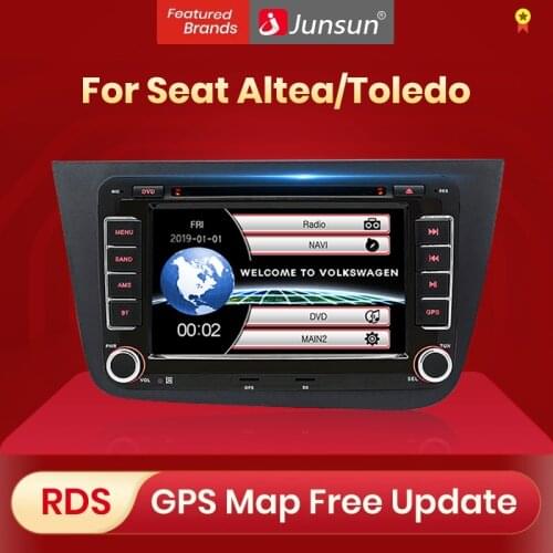 Junsun 2 din car radio 7" Car DVD Radio Multimedia Player For Seat Altea 2004-2015 Toledo 2004-2009 GPS Navigation car audio