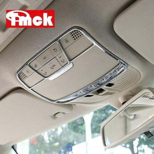 For Mercedes Benz C E GLC Class W205 W213 X253 2015-2021 Car Accessories Roof Reading Light Lamp Trim Frame Decoration Cover