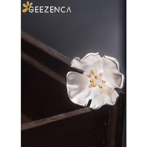 925 Sterling Silver Poppy Flower Brooch Simple Trendy Versatile Brooches Fine Jewelry for Women Cute Office Party Gift