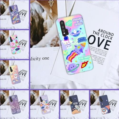 Phone Case For Huawei Nova 5t 5i 5 Pro 5z Cute Space Astronaut Kawaii Silicone For Huawei Nova 7 6 Se Pro 5G Back Cover Soft