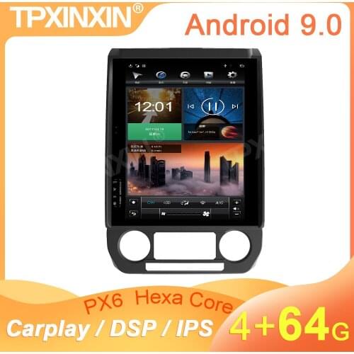 For Ford F-150 2015-2019 Android 9.0 4+64G Tesla Style Car Radio GPS Navigation Multimedia Player Auto Stereo Recoder Head Unit