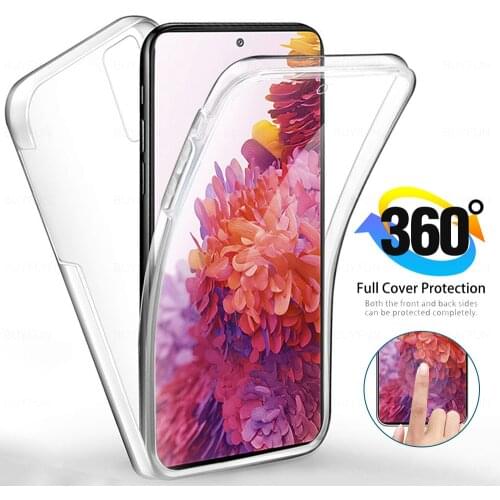 360° Full Body Double case for Samsung S20 FE Transparent soft TPU Silicone cover for Samsung s 20 s20fe protector phone cover