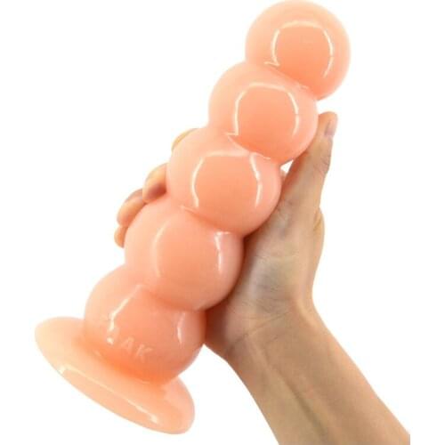 5 big beads dildo strong suction huge anal dildo beaded butt plug ball anal plug sex toys for women men adult product sex shop