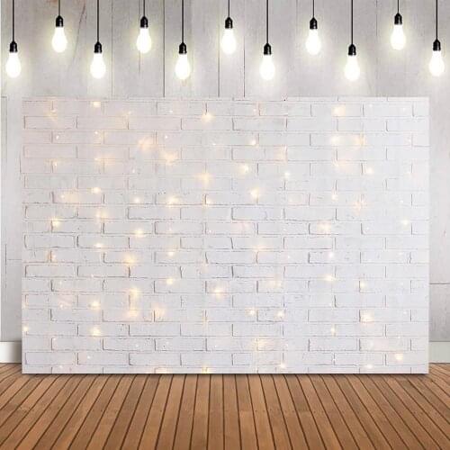 White Brick Wall Photography backdrop bridal shower wedding portrait photo booth backgrund kids photocall boda back drop