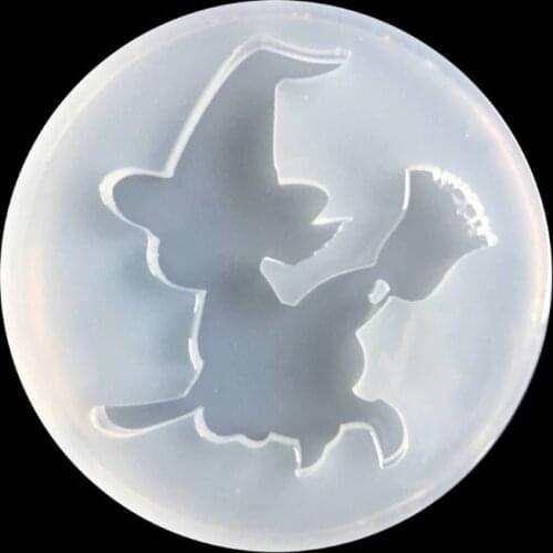 Halloween Witch Pendant Mold Epoxy Resin Silicone Mold Jewelry Making Accessories