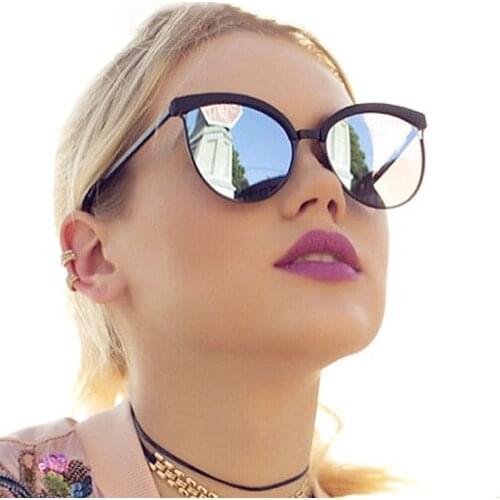 Classic Simple Cat Eye Sunglasses Women Luxury Plastic Sun Glasses Retro Fashion Lunette De Soleil Femme UV400
