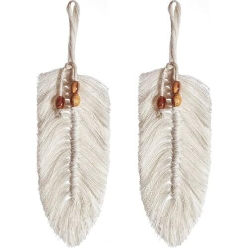 2PC Northern Europe Macrame Cup Pad Bohemia Tablecloth Table Mat Pure Handmade Cotton Braid Non-Slip Insulation Mats