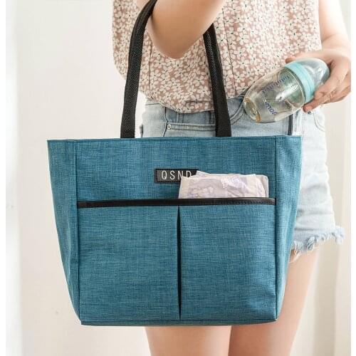 Fashion Portable Insulated Canvas lunch Bag Thermal Food Picnic Lunch Bags for Women kids Men Cooler Lunch Box Bag Tote