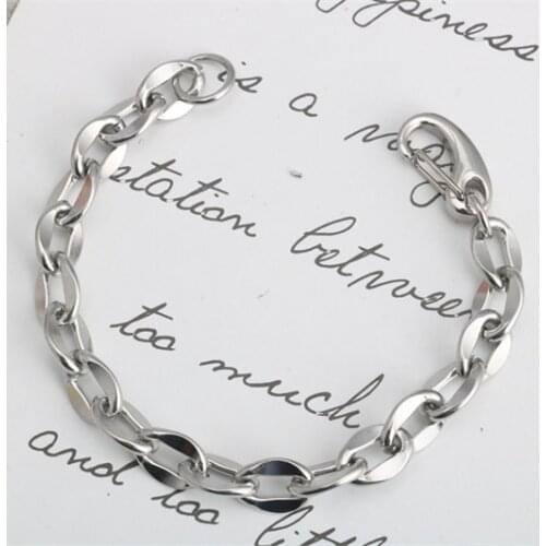 Fashion trend wild exaggerated bracelet thick chain hip hop titanium steel domineering steel color bracelet hot sale