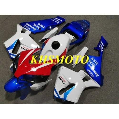 Motorcycle Fairing kit for CBR600RR F5 05 06 CBR 600RR 2005 2006 CBR 600 RR ABS White blue Fairings set+gifts HJ68