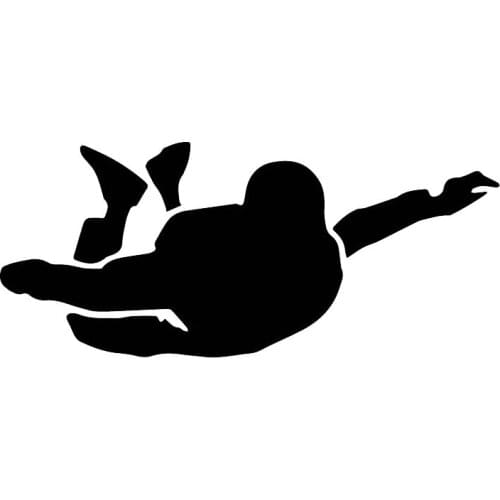 Parachute Pilot Pattern Decals High Quality Car Window Decoration Personality Pvc Waterproof Decals Black/white, 16cm*7cm