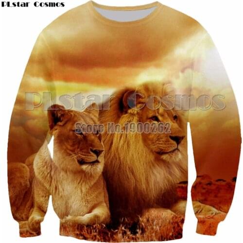 PLstar Cosmos Lion Animal Style New Style Sweatshirt new style fashion hoodies tops drop shipping
