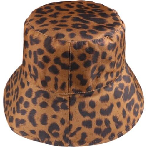 Fashion Leopard Bucket Hat Outdoor Sun Hat Travel Casual Pot Bucket Hat Summer Hats For Women Chapeau Femme