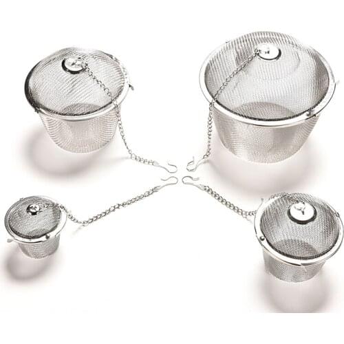 1pc Stainless Steel Tea Infuser Sphere Locking Spice Tea Ball Strainer Mesh Infuser Tea Filter Strainers Kitchen Tools