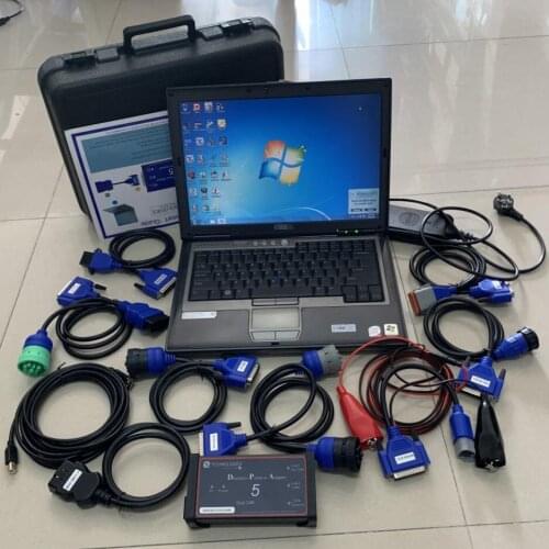 Diesel truck scanner cnh dpa5 adapter without bluetooth software with laptop d630 computer diagnostic tool full set
