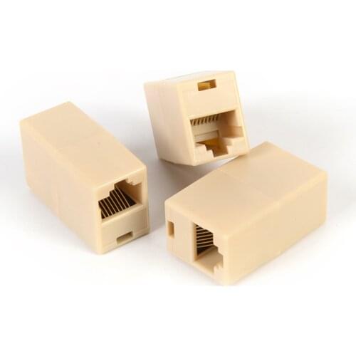Network Ethernet Dual Straight Head Lan Cable Joiner Coupler RJ45 CAT 5 5E 6 6a Extender Plug Network Cable Connector