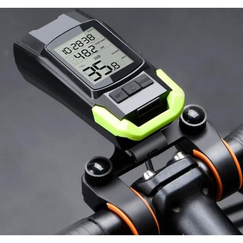 3 in 1 USB Rechargable Bicycle Flashlight Bicycle Computer Waterproof Headlight Cycling Horn Bike Light Odometer Bike Accessory