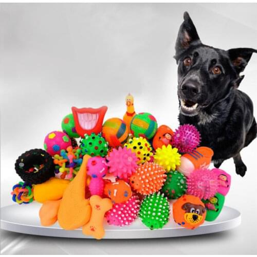 Dog Toys For Small Bite Resist Interactive Ball Toy Pet Dog Toy Cat Vinyl Squeaky Toy Quack Chew Sound Play Fetching Training