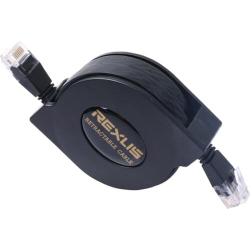 2m Retractable & stretchable CAT 6E Flat 8pin full copper High Speed Network Cable RJ45 Patch LAN Cord for PC Laptop Router