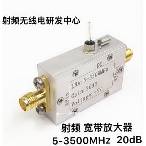 RF Broadband Low Noise Amplifier 5-3500mhz Gain 20dB High Frequency Amplifier