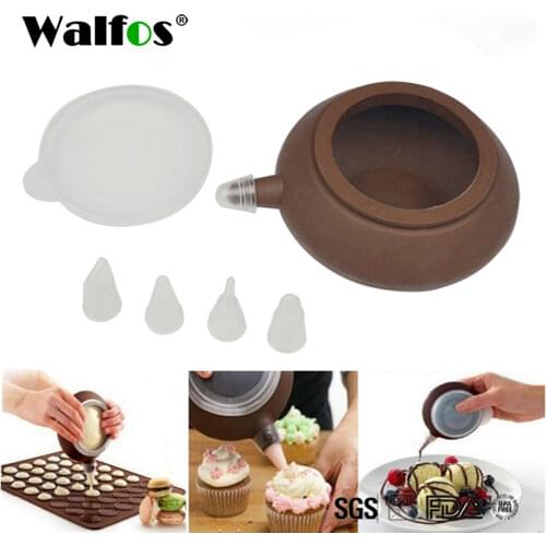 WALFOS Food Grade 1 set Silicone Macaron Decorative Tool Muffin/Cake DIY Mold Dessert decorate Tips Squeezing Nozzle Tool