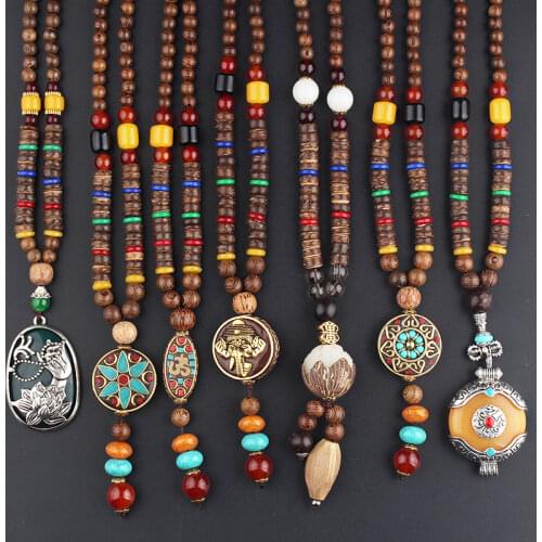 Wholesale-7P -TOP COOL CAR WALL efficacious mascot Nepal Tibetan Buddhism Retro Ethnic style woman fashion Necklace Pendant