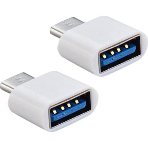 2Pcs High Speed Male to Female Type-C to USB OTG Converter for Flash Drive Mouse