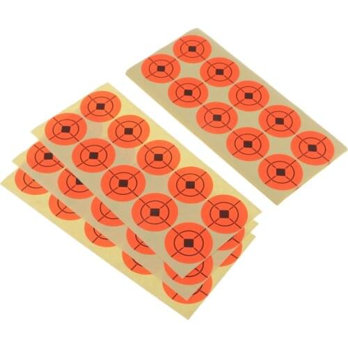 250pcs Orange 4cm/1.6'' Self adhesive Target for Shooting Hunting Archery Practicing Shooting Paper Target