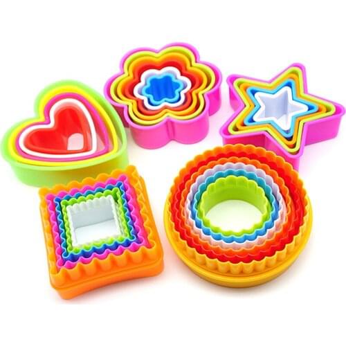 5pcs/set Egg Cookie Cake Cutter Biscuit Cutter Mold 7Types Food Grade Plastic Kitchen Accessories Food Fruit Cutter Slicer