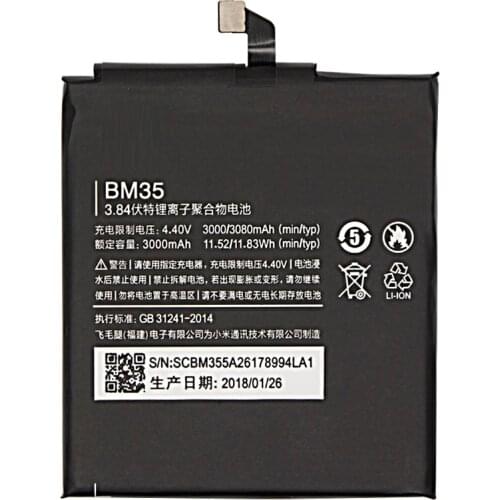 BM35 Battery For Xiaomi Mi4c Mi 4C Replacement Mobile Phone Battery High Capacity 3030mAh Free Tools BM35-Mi4c