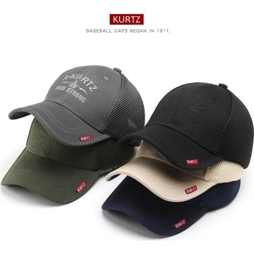 SLECKTON Cotton Baseball Cap for Men Summer Mesh Breathable Sun Hat Dad Hat Mens Mountaineering Travel Hat Gorras Para Hombre