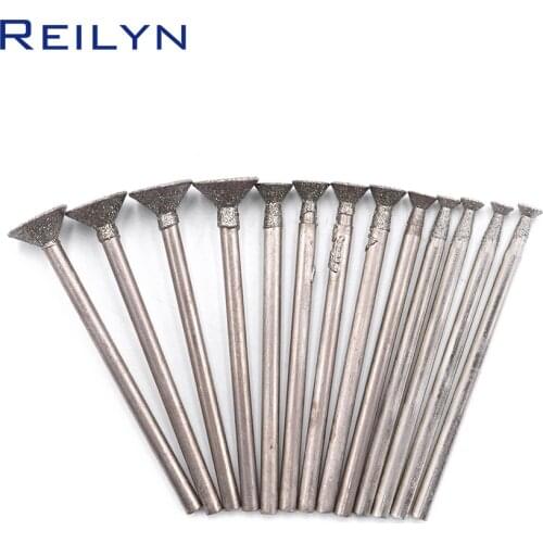 C2-type Fine grain Emergy diamond grinding burr teeth grinding bits grinding abrasive head for die grinder/dremel/rotary tools
