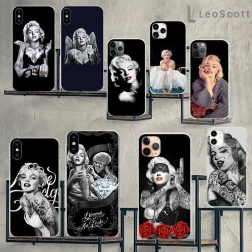 Sexy star marylin monroe tatooe girl Phone Case For iphone 12 5 5s 5c se 6 6s 7 8 plus x xs xr 11 pro max mini