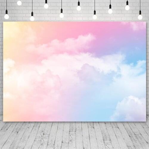 Avezano Baby Shower Birthday Backdrops Clouds Sky Child Wallpaper Photography Backgrounds Photo Studio Photozone Photocall Decor