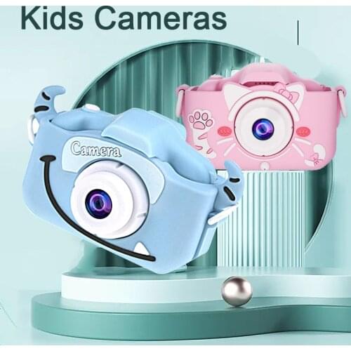 Dual Lens USB Charging 2.0 Inch Screen Kids Camera Mini Digital 12MP Photo Children Camera With Protective Case Birthday Gift