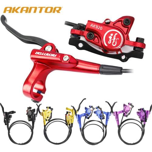 AKANTOR MTB Hydraulic Disc Brake Calipers 160mm Brake Disc Rotor Front Right / Left Rear 800/ 1450mm Oil Pressure Disc Brake Set