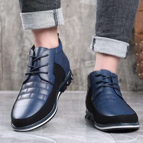 Sneakers Men Shoes Fashion Solid Leather Shoes Men Sneakers Autumn Lace-up Soft Men Casual Shoes Tenis Masculino